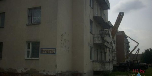 В Лиде обрушился балкон общежития