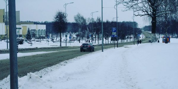 Зима в городе Лиде. Циклон "Даниелла"