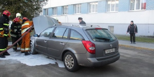 Возгорание автомобиля в субботу
