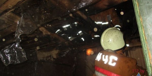 В Лиде по улице Мицкевича горела бытовое помещение