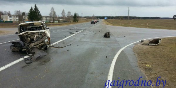 Авария вблизи деревни Белица