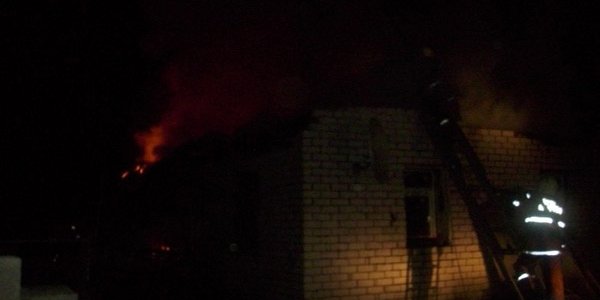 Пожар жилого дома в деревне Дайнова
