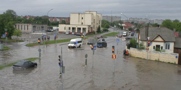 Город Лида затопило (Фото, Видео)