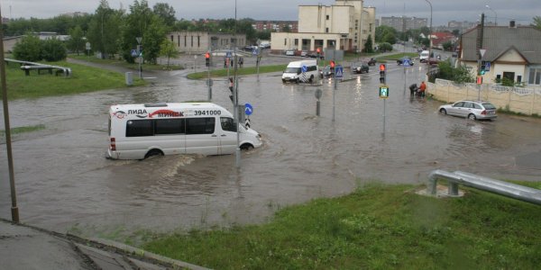Город Лида затопило (Фото, Видео)