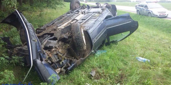 В Лидском районе опрокинулся «Ситроен»