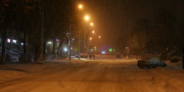 Ночной зимний город Лида (Декабрь 2018)