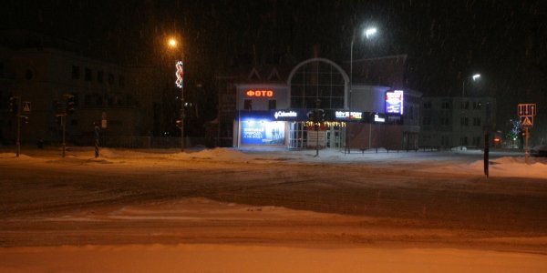 Ночной зимний город Лида (Декабрь 2018)