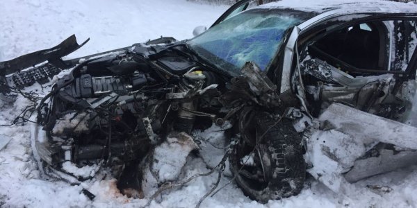 На дороге «Лида — Вороново» Peugeot выехал на встречку и влетел в Audi