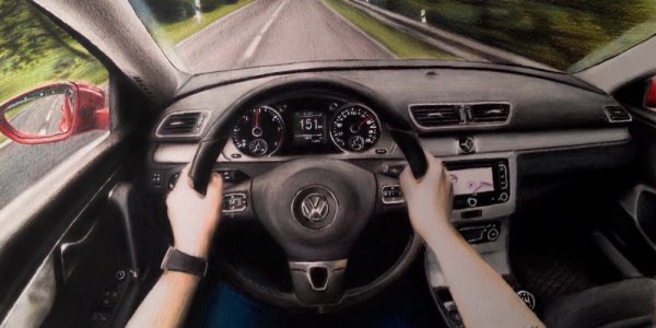 В Лиде 19-летний парень рисует автомобили так, что его рисунки путают с фотографиями (Фото)