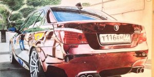 В Лиде 19-летний парень рисует автомобили так, что его рисунки путают с фотографиями (Фото)
