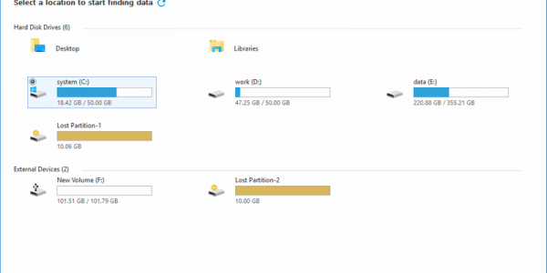 Программное обеспечение EaseUS Data Recovery