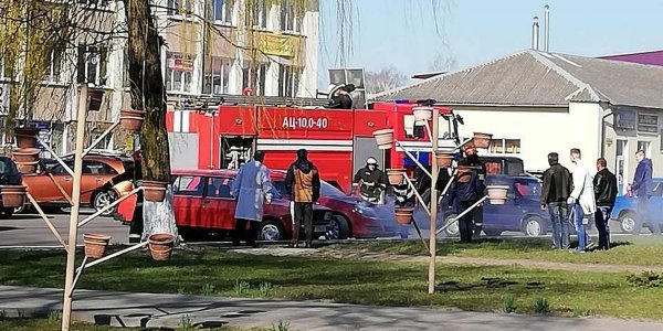 В Лиде горел автомобиль