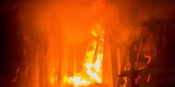 В Лиде горел жилой дом